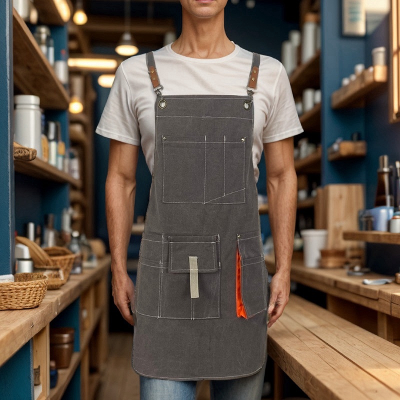 Woodworking Apron - 1 adet ayarlanabilir omuz askısı kalınlaştırılmış