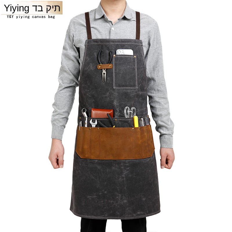 Woodworking Apron - Yağlı Balmumu Kanvas Önlük Alet Çantası