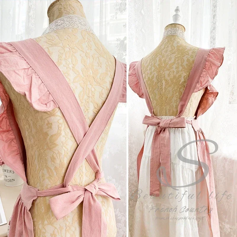 Woodworking Apron - Kadın kadın önlük pamuk keten önlükleri