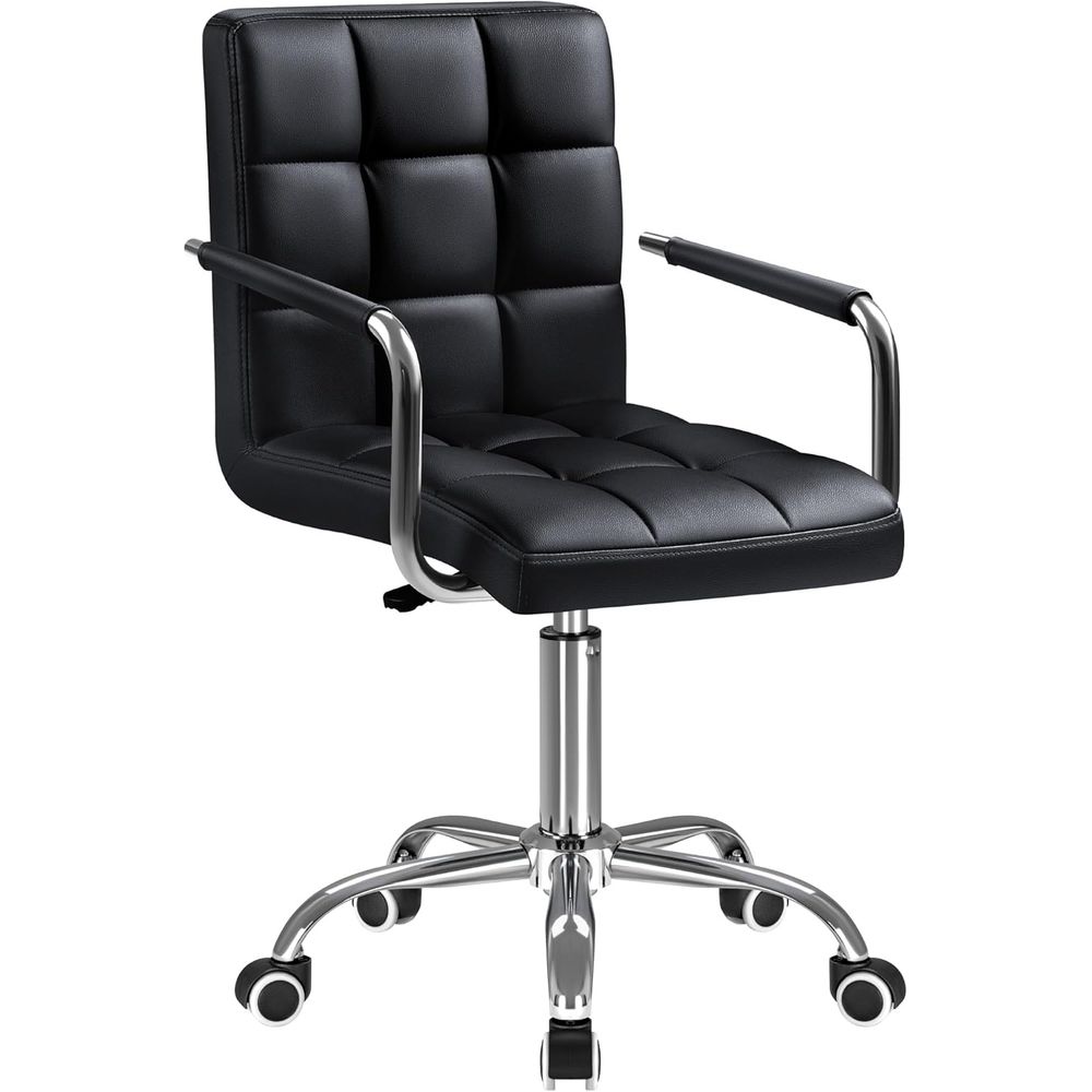 Woodworking Desk Chair - Tekerlekli Yastıklı Döner Ofis Koltuğu, Ev