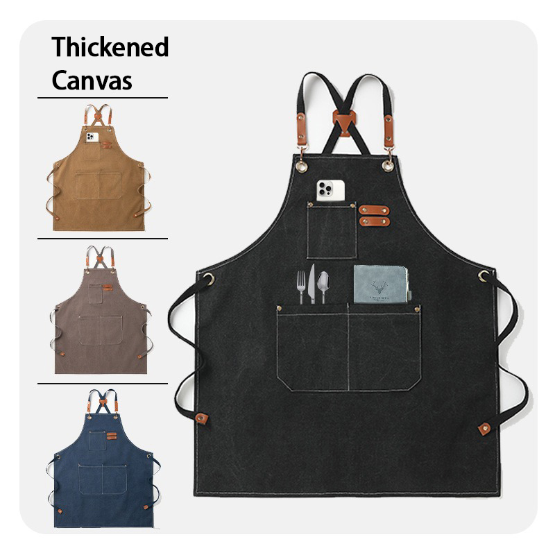 Woodworking Apron - Kanvas Su Geçirmez Profesyonel Mutfak Önlüğü