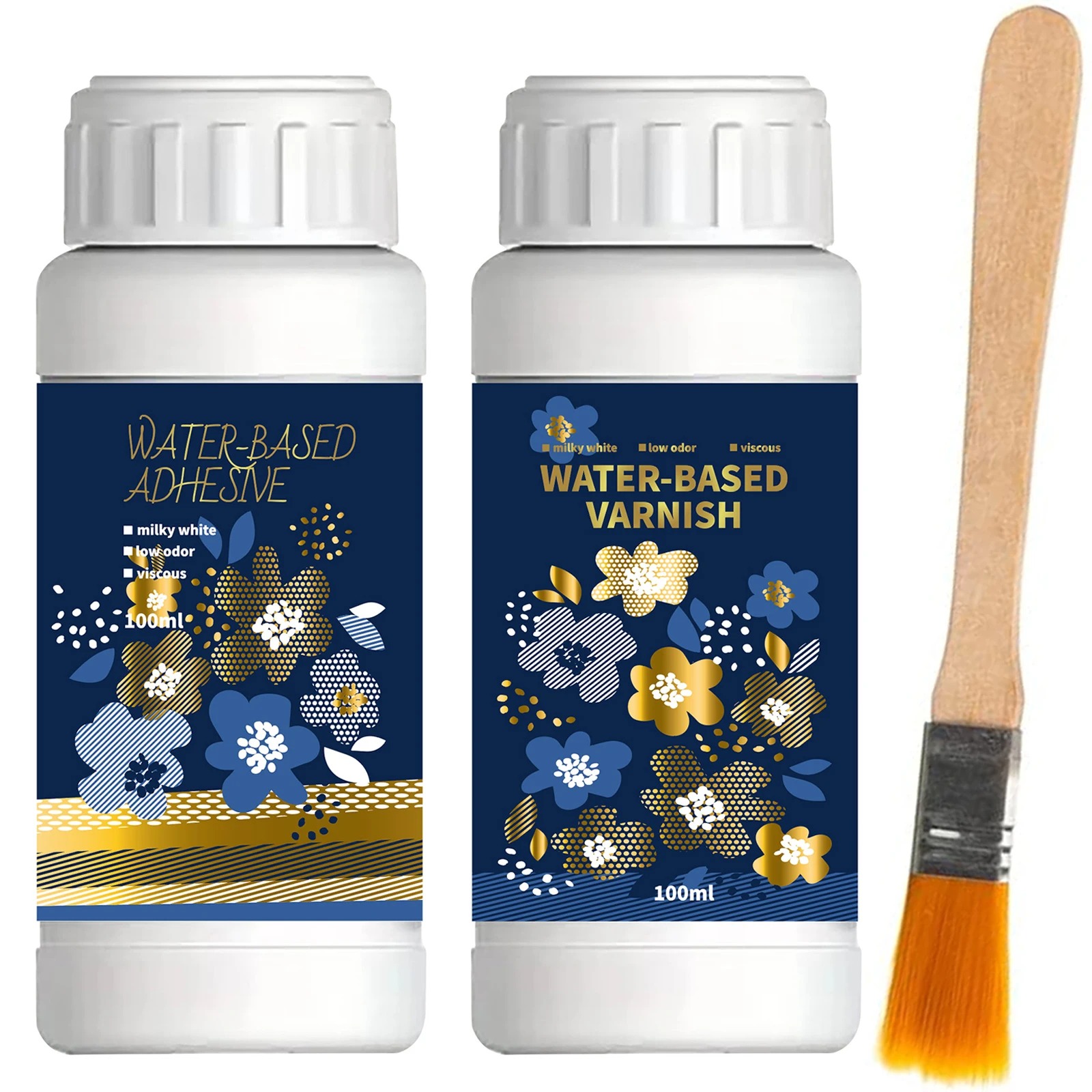 Woodworking Resin - 100ml/200ml Altın Yaprak Yaldız Yapıştırıcı Seti