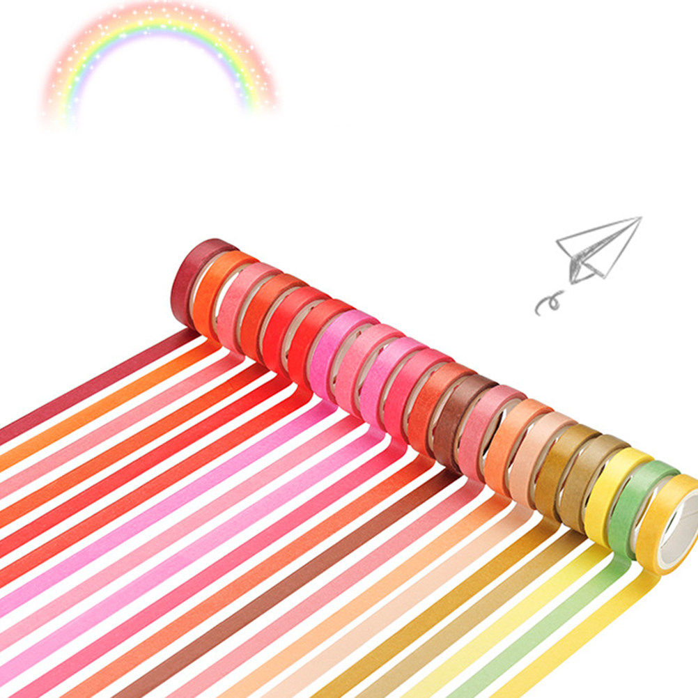 Woodworking Wallpaper - 60 Rulo Washi Kağıt Bant Gökkuşağı
