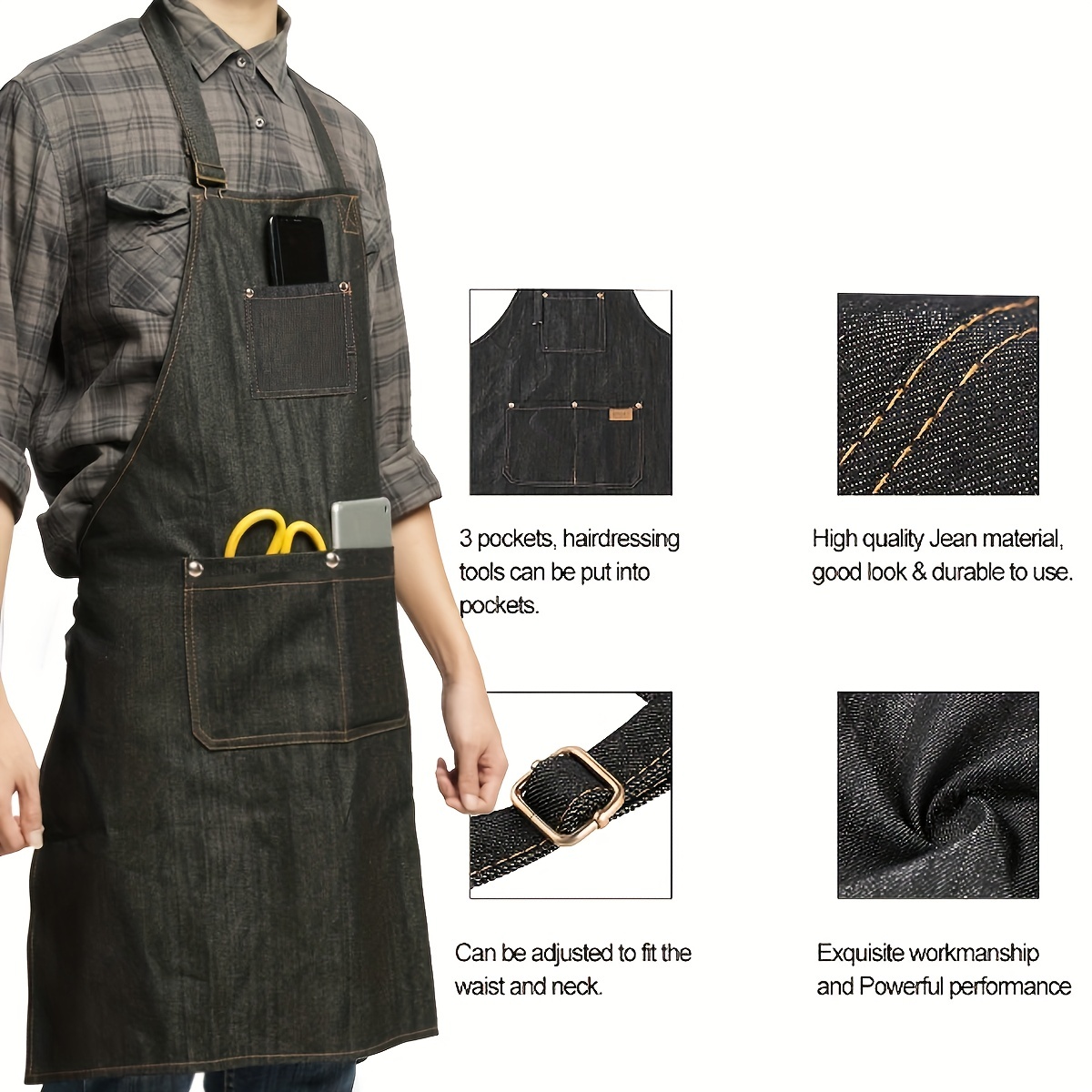 Woodworking Apron - Hafif Denim Jean Aracı Cepli Önlük