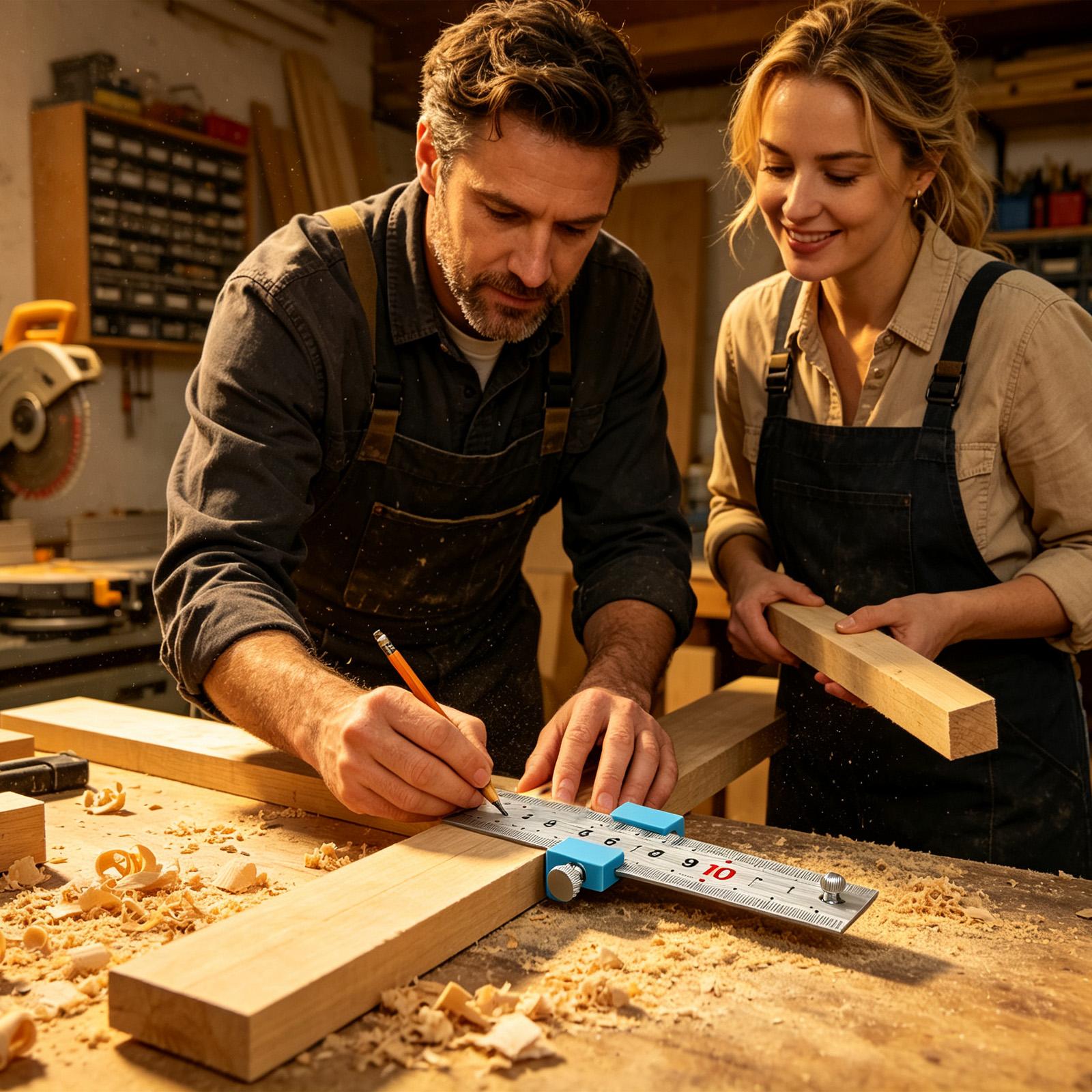 Woodworking Workshop - Marangozluk Aletleri Marangozluk Cetveli Ölçüm Çizim
