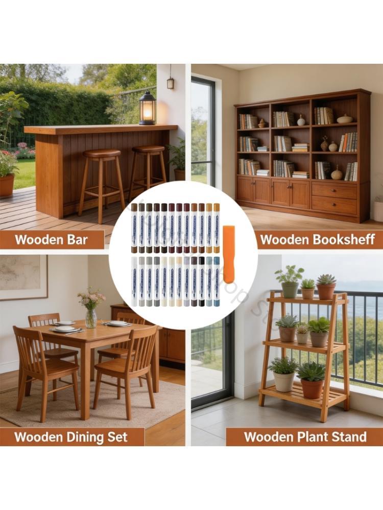 Cabinet Scraper Set - 96BA Ahşap Tonlu Rötuş İşaretleyici Mum