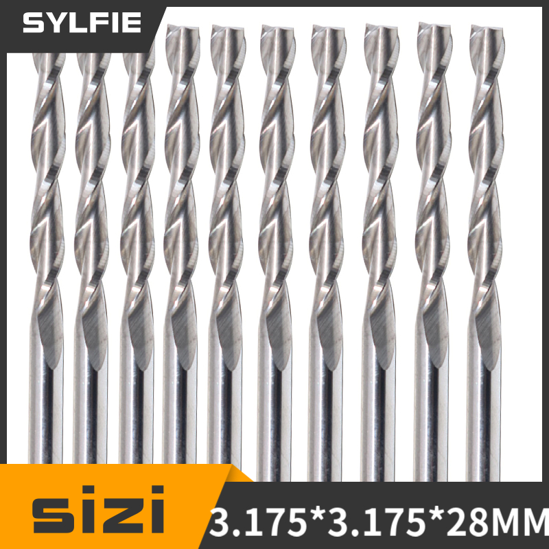 10 adet çift flüt Spiral kesic - Woodworking Nc incelemesi ve fiyatı