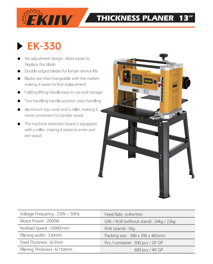 110v/220v Taşınabilir Ahşap Ka - Woodworking Thicknesser incelemesi ve fiyatı