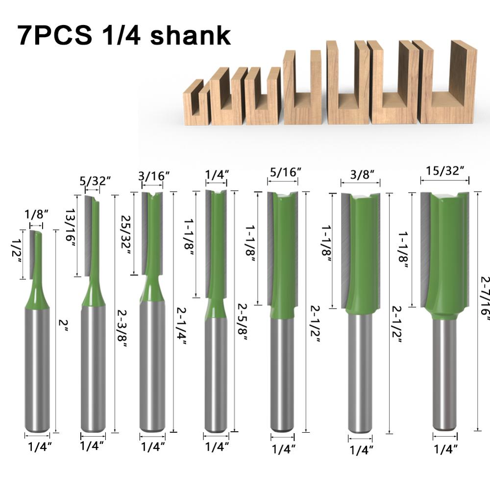 1-7 adet 6mm 1/4 inç Shank Tek - Woodworking Nc incelemesi ve fiyatı