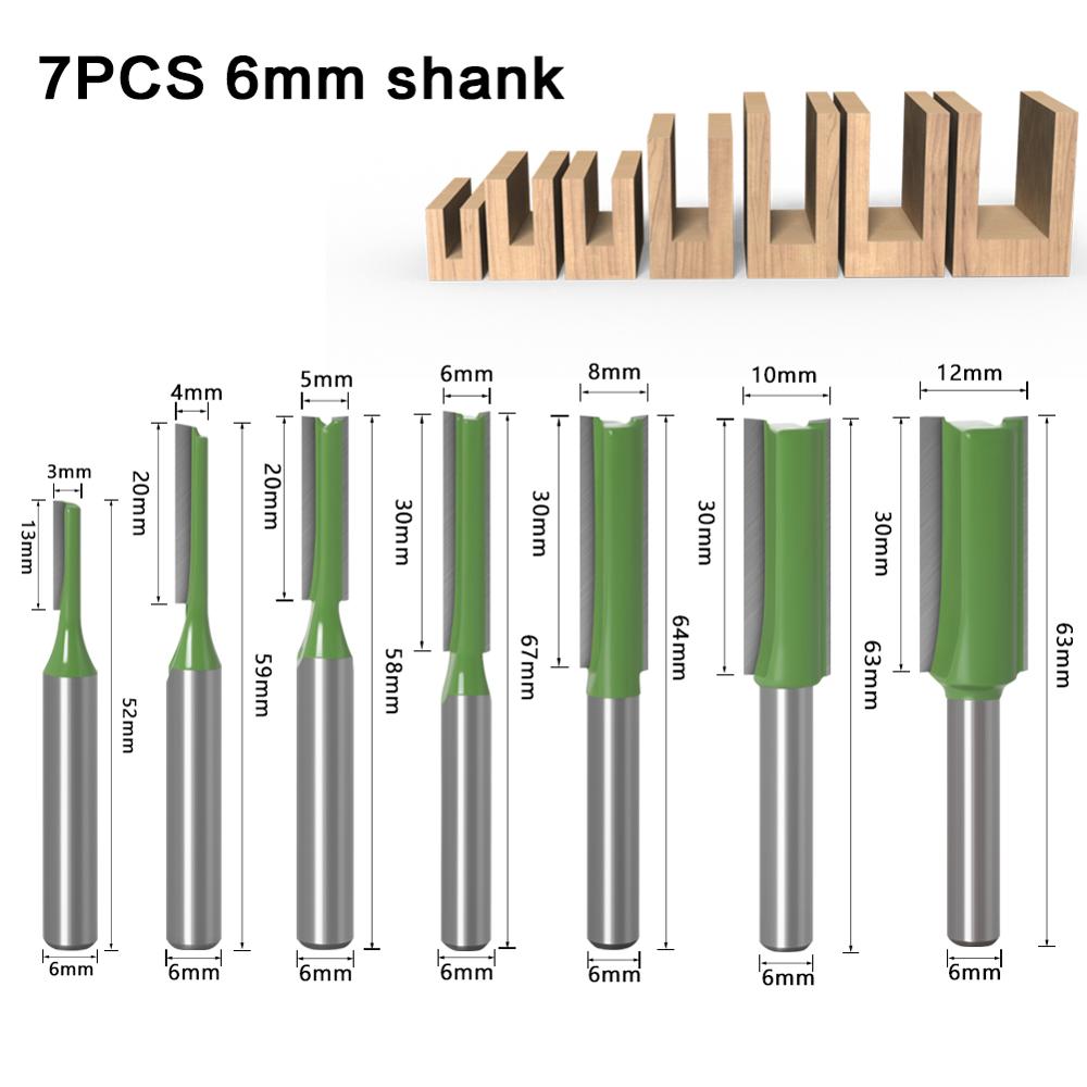 1-7 adet 6mm 1/4 inç Shank Tek - Woodworking Nc incelemesi ve fiyatı